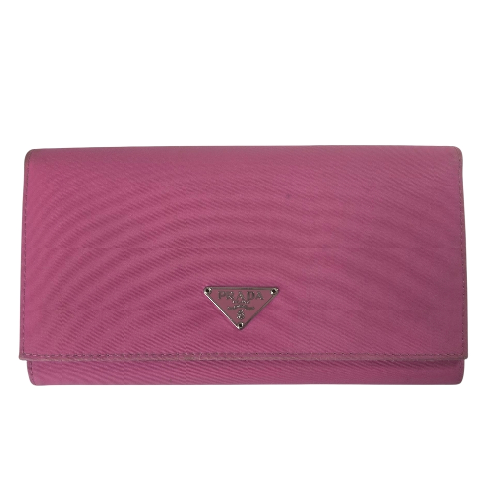 Prada Pink Nylon Tessuto Long Wallet